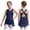 Navy Blue, variant on vastwit Girls Rhinestones Cutout Sleeveless Lyrical Dance Dress Figure Skating Performance Ballet Latin Jazz Dancewear Purple 14