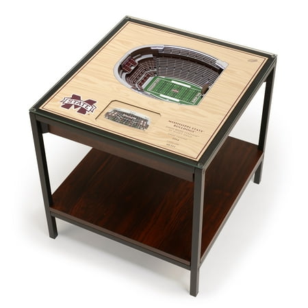YouTheFan Mississippi State Bulldogs 25-Layer StadiumViews Lighted End Table