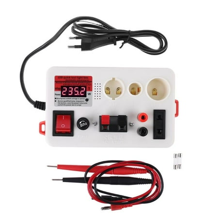

ZUARFY LED Lamp Bulb Light Voltage Power Quick Fast Tester for E27 B22 E14 Lamp Bulb Light Test Box with Sound Alarm EU plug