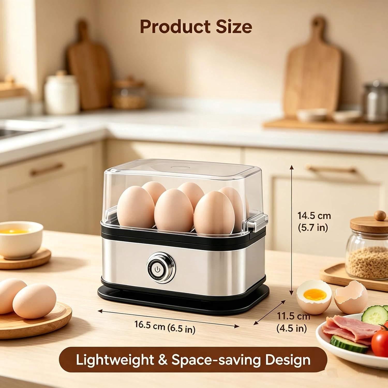 2026 NEW Multifunctional Egg Steamer with Clear Lid, Kitchen Egg Steaming Pot, Electric Egg Cooker 6 Egg Capacity Auto Shutoff, Rapid Egg Cooker for Soft Medium Hard Boiled Eggs (2pcs)
