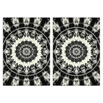 2 Pcs Funny Kitchen Towels,Black White Tie Dye Mandala Pattern Microfiber Dish Towels,Kitchen Tea Towels,Kitchen Towel Set (18" X 26")