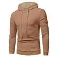 thumbnail image 2 of JTieacloth Zip Up Casual Hoodies Men's Long Sleeve Shirt Casual Sweatshirt Solid Plaid Holiday Shirts Hooded Tops Yellow, 2 of 4