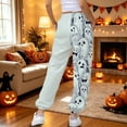 thumbnail image 6 of XINPING Halloween Sweatpants Women 2026 Loose Fit High Waisted Baggy Joggers Pants Casual Fall Novelty Lounge Bottoms Pockets Cute Y2K Joggers with Pockets Party Daily Wear, 6 of 7