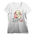 thumbnail image 4 of Bunny Love Women's Vivid White Crew Neck Short Sleeve Crop Tee-Medium, 4 of 7