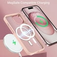 thumbnail image 4 of GAOBAO Magnetic for iPhone 15 Case, Compatible with MagSafe, Drop Protection, 6.1" Metal Camera Frame Translucent Slim Protective Cover for Women Girls, Pink, 4 of 9