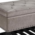 thumbnail image 4 of Lomond Banc Ottoman de Rangement Rectangulaire 43 Po en Similicuir Gris Vieilli, 4 of 9