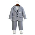 thumbnail image 6 of JTieacloth Boys Clothes 2 Piece Boys Business Suits Coat 3 Piece Outfit Tuxedo Set For Kids Formal Suit For Boys With Pants Necklace Set Slim,Sizes 12-18 Months(Gray), 6 of 6