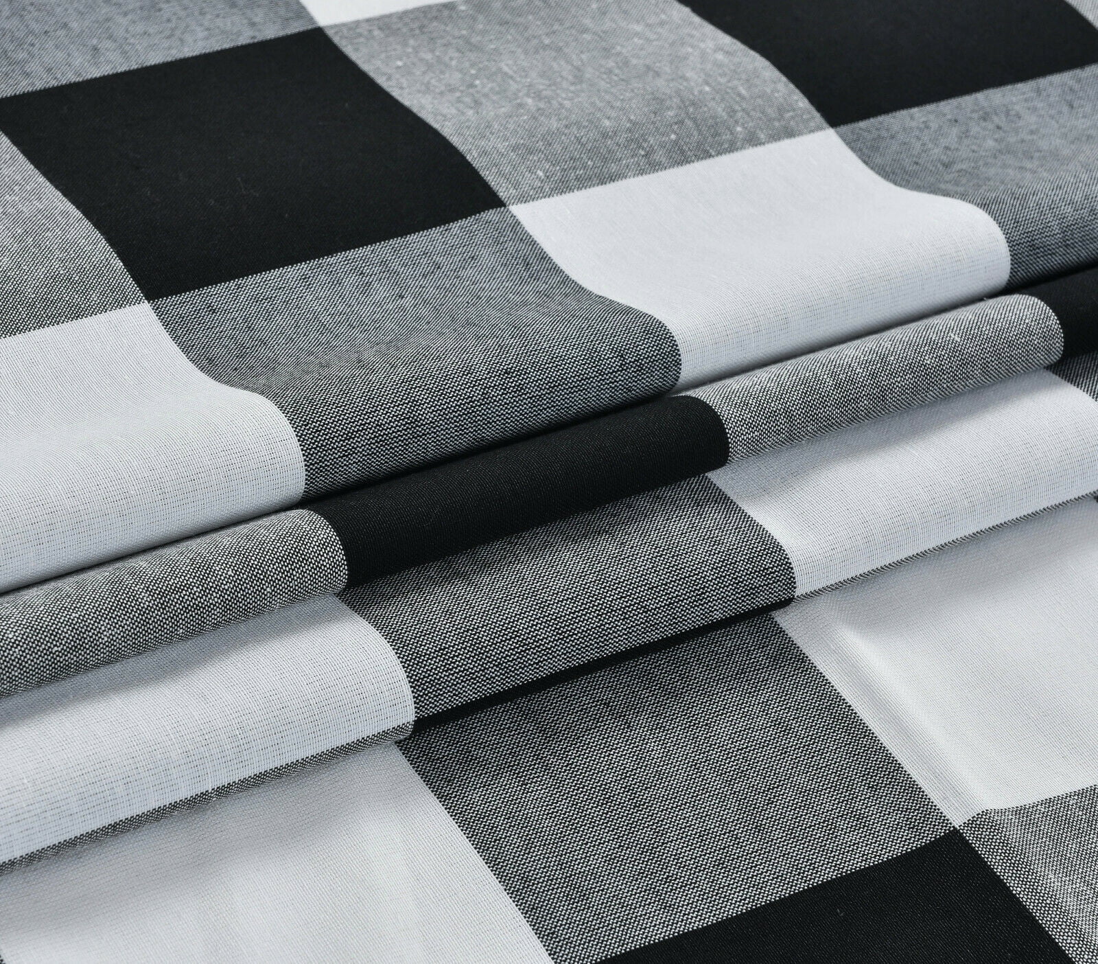 Country Lodge Farmhouse Buffalo Plaid Checkered Grommet Top Curtains - Assorted Colors
