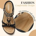 thumbnail image 4 of Sandalias Littleplum con soporte de arco, estilo bohemio, negras, talla 8, 4 of 7