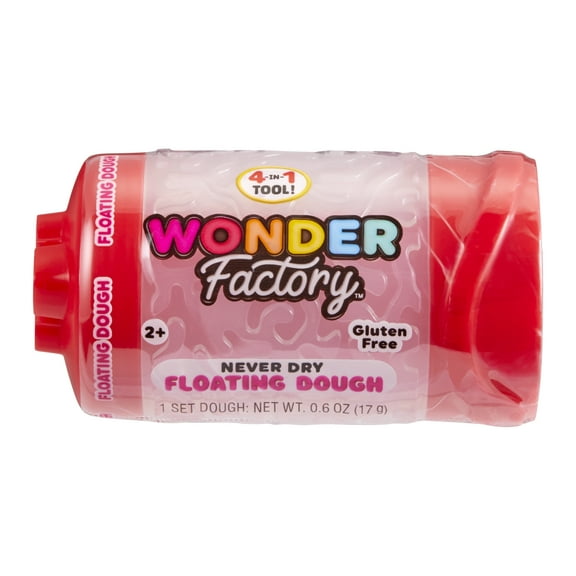 Wonder Factory Never Dry Floating Dough Red Single – Never Dries Out, Gluten Free, and Floats in Water