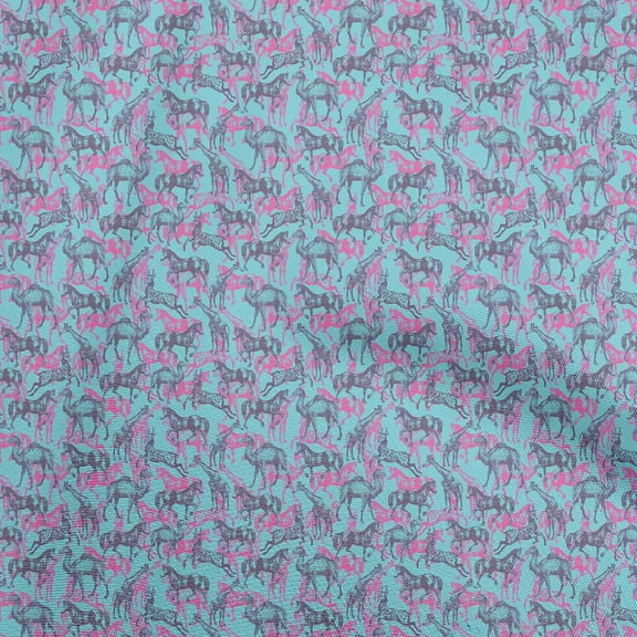 oneOone Cotton Poplin Twill Turquoise Blue2 Fabric Print Diy Clothing Quilting Fabric Print Fabric By Yard 56 Inch Wide