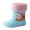 Light Blue, variant on Fozruso Kids Shoes Short Rain Boots For Womens Ankle Rainboot Slip On Garden Boot Rubber Shoes,Sizes 10(3.5-4 Years)