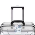 thumbnail image 5 of Disketp 2 Pcs Luggage Tag For Suitcase,Pale Blue Lotus Flowers Leather Baggage Tag With Stainless Steel Loop Privacy Cover For Women Men Girls, 5 of 5