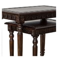 thumbnail image 2 of Benjara Elegantly Engraved Wooden Frame Nesting Table, Set of 2, Brown, 2 of 3