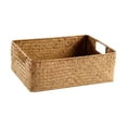 thumbnail image 3 of Seagrass Weaving Storage Basket Weaving Storage Basket Rectangle Handwoven Woven Basket Shelves Storage for Living Room Countertop Sundries Toys S, 3 of 7