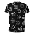 thumbnail image 5 of T Shirt For Men Cute Space Design Planets Art Couple Popular Beach Pattern Tees Short Sleeve Basic O, 5 of 7