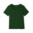 thumbnail image 6 of Miluxas V Neck T Shirts Mens Scoop Neck Short Sleeve Slim Fit Basic Tee Casual Top Army Green XXXL(XXXL), 6 of 7