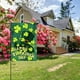 ANLEY Double Face Premium Joyeux Drapeau de Jardin de Jour de St. Patrick, Chapeau Vert avec des Drapeaux de Jardin Décoratifs de Trèfle -18 x 12,5 Pouces – image 2 sur 7