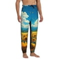 thumbnail image 4 of Kdxio Field Bicycle Young Sunflower Pattern Joggers,Sweatpants for Men with Pockets-Large, 4 of 5
