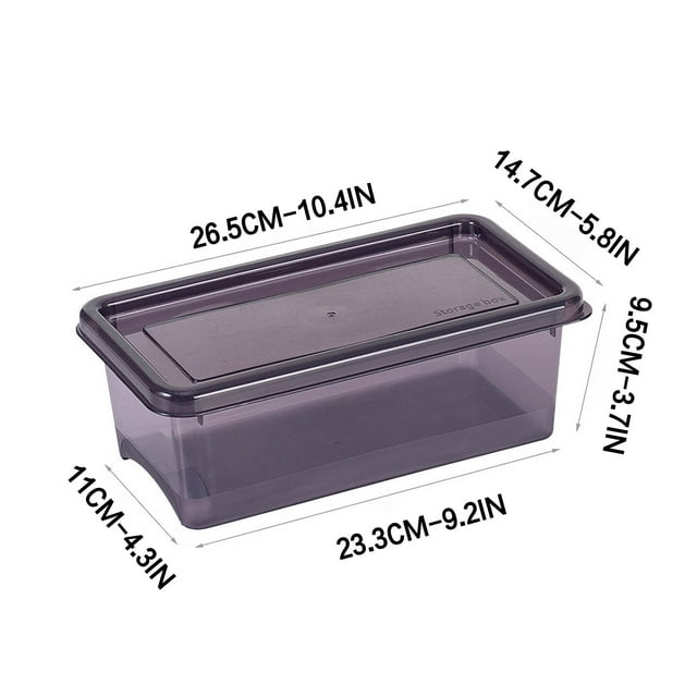 Lksixu Refrigerator Storage Box Fresh-keeping Box Food Grade Sealed Transparent Portable Lunch Box Fruit Vegetable Scallion Freezer Box Storage Bins Organizers and Storage