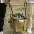 thumbnail image 4 of Soidarity Bolsa de leña para chimenea, bolsa para troncos, bolsa para palos de para interiores y exteriores, organizador de contenedores para patio carpas Caqui Soidarity OD023360-01, 4 of 6