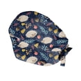 thumbnail image 4 of Scrub Caps Women Nurse Surgical Hat with Buttons Adjustable Bouffant Hats Working Cap Ponytail Holder Tie Back, 4 of 4