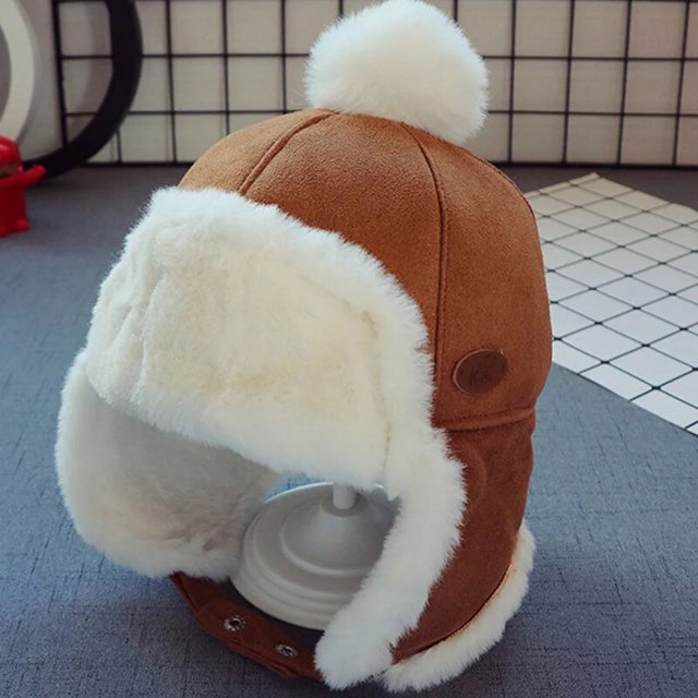 Gorro de algodón con solapa de oreja para niños, gorro de felpa cálido para exteriores, gorro Lei Feng, regalos, 2 a 3 años, invierno, nuevo