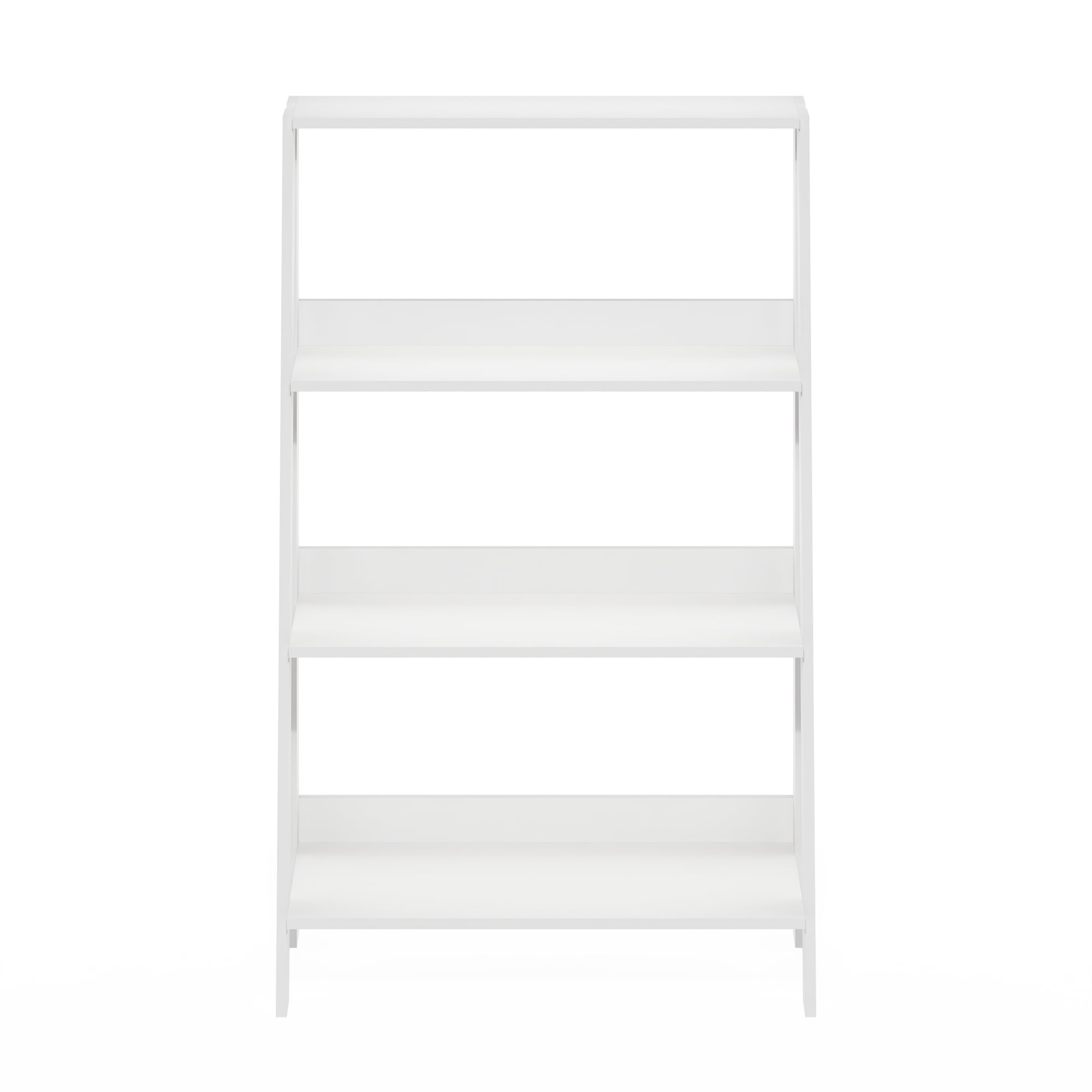 Furinno Ladder Bookcase Display Shelf in 4-Tier in White