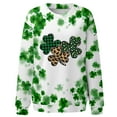 thumbnail image 4 of Qiopertar Blouse à Manches Longues Imprimée Mode Saint-Patrick pour Femmes Col Rond Pull Décontracté Offres de la Semaine Liquidation à Moins de 5$ jusqu'à 90 % de Réduction, 4 of 5