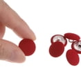 thumbnail image 4 of Unique Bargains 10 Pcs Boutons Recouverts de Tissu 24L, Tige Ronde en Métal 15 mm, Boutons de Couture pour Complets, Robes, Chemisiers, Rouge, 4 of 5