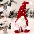 thumbnail image 3 of Adornos navideños muñeco de gnomo de felpa Papá Noel con barba larga hecho a mano, 3 of 5