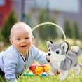 thumbnail image 3 of Grey Electric Plush Husky Dog Toy For Kids Walking And Barking Smart Robot Pet 18X13X15Cm Plastic, 3 of 4