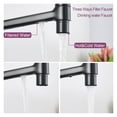 thumbnail image 6 of Matte Black Kitchen Sink Faucet Tap Pure Water Filter Mixer Crane Dual Handles Purification Kitchen Hot And Cold Water Tap, 6 of 15