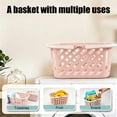 thumbnail image 4 of Plastic Bath Basket Bathroom Storage Basket Openwork Fruit And Vegetable Basket For Home Use Concise Handle Bath Basket, 4 of 6