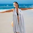 thumbnail image 6 of Scarf Shawl Girl Shoulder Cotton Linen Sun Block Beach Towel Outdoor Sunscreen Miss, 6 of 6
