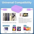 thumbnail image 6 of 45W Super Fast Charger Type C 2Pack USB C Fast Charging Block Wall Charger with 2*6.6FT Android Phone Charger Cable Compatible with Samsung Galaxy S25/S24/S23/Ultra/S25/S24/S23/Plus/Purple, 6 of 7