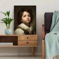 thumbnail image 5 of Qisvanset Boy Portrait Oil Canvas Art 15.75x11.81 Inches, 5 of 8