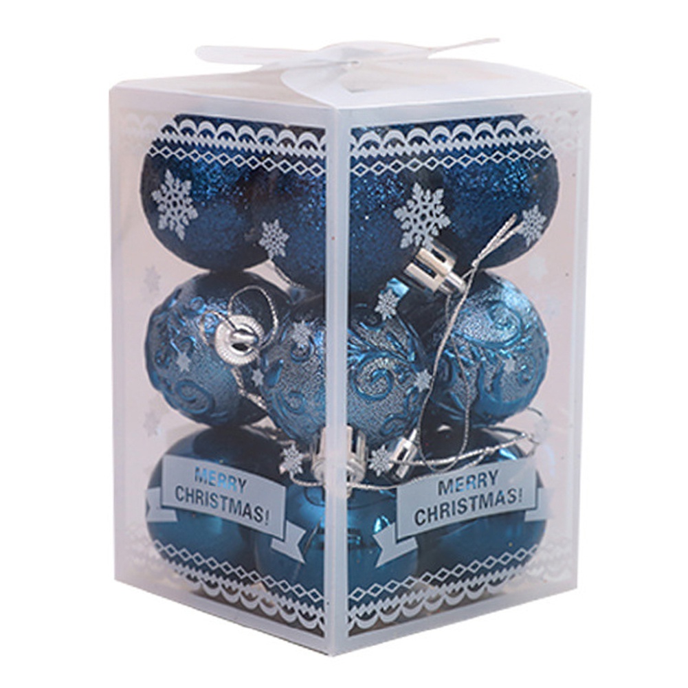 12pcs Christmas Ball Ornaments Shatterproof Clear Large Plastic Hanging Ball Decorative Baubles