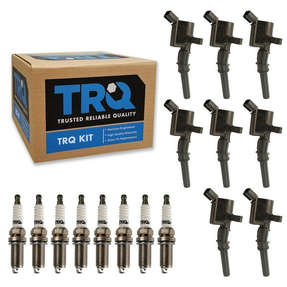TRQ Engine Iridium Spark Plug & Ignition Coil Kit for Ford Lincoln Mercury V8 ICA71941 Fits select: 1997-2008 FORD F150, 1997-2004 FORD EXPEDITION