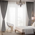 thumbnail image 3 of Abrazaderas magnéticas para cortinas, modernas, con hebillas y cuerdas tejidas para cortinas de ventana (paquete de 2, beige), 3 of 5