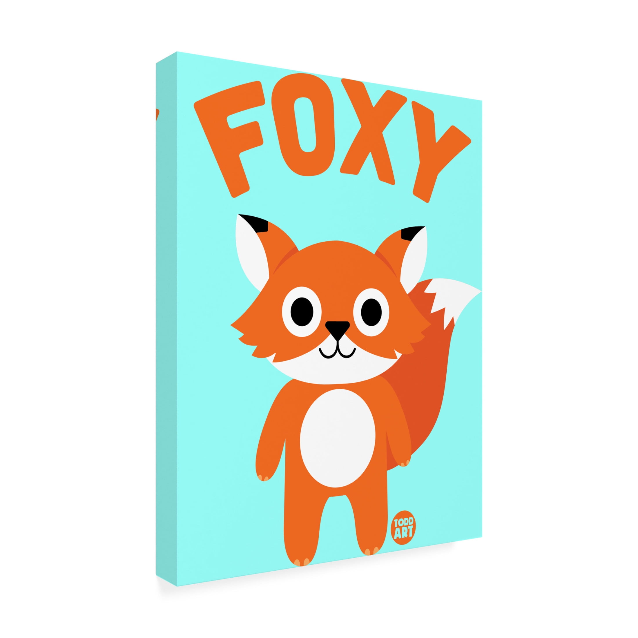 Canvas Wall Art - toddart 'Foxy Fox' Wall Art for Living Room, Bedroom, or Office Décor by Trademark Fine Art - 35 x 47 Inches
