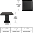 thumbnail image 5 of Homdiy 25 Pack Black Cabinet Knobs Kitchen Drawer Knobs Modern Square Cabinet Hardware, 5 of 7