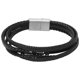 thumbnail image 1 of Pulsera multicapa para hombre Exquisita pulsera de cuero de PU con joyería a presión magnética, 1 of 5