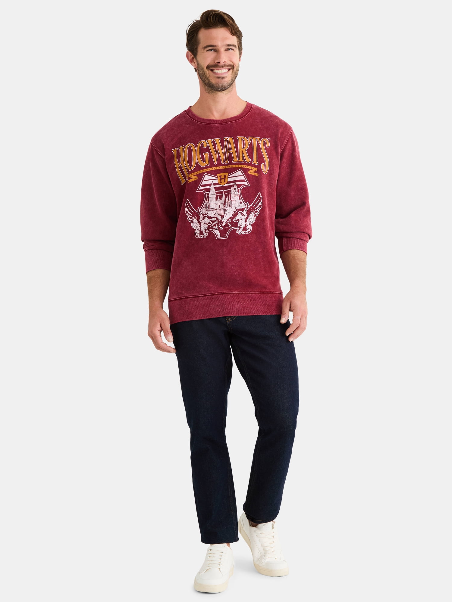 Harry Potter Men's & Big Men's Graphic Fleece Sweatshirt with Long Sleeves, Sizes XS-3XL