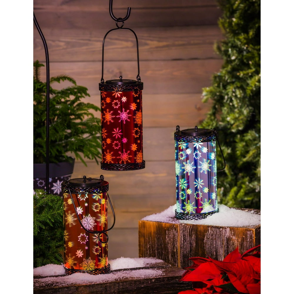 snowflake solar lantern
