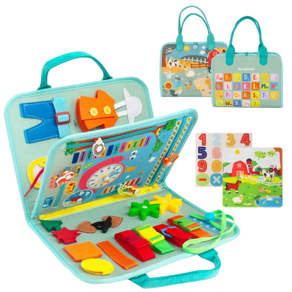 Juguetes Montessori Busy Board WOODENFUN para niños de 3 a 5 años
