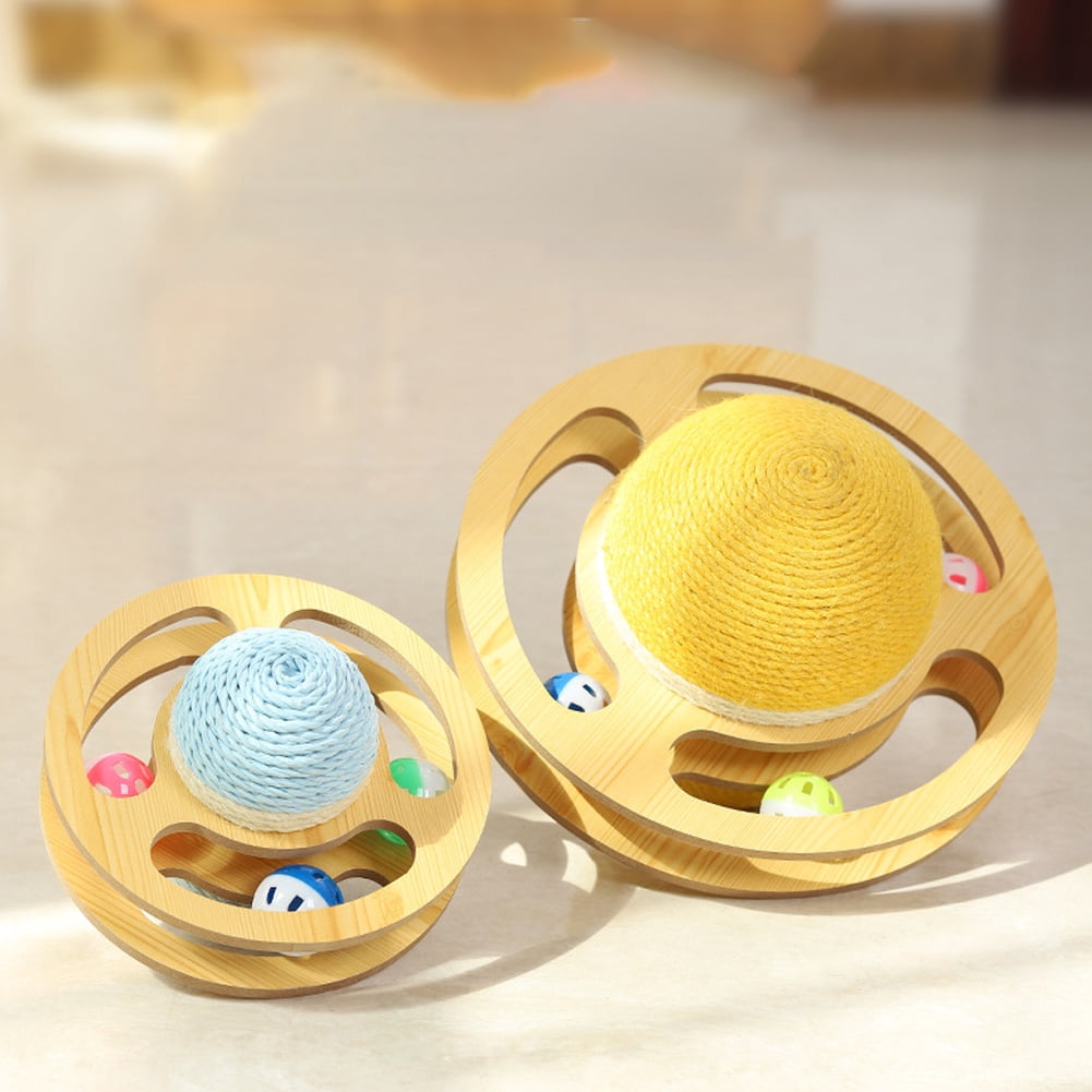 KYAIGUO Cat Toy Cat Ball Toy Fun Level of Interactive Play Toys Space Asteroids Track Cat Toy for One or More Cats Indoor