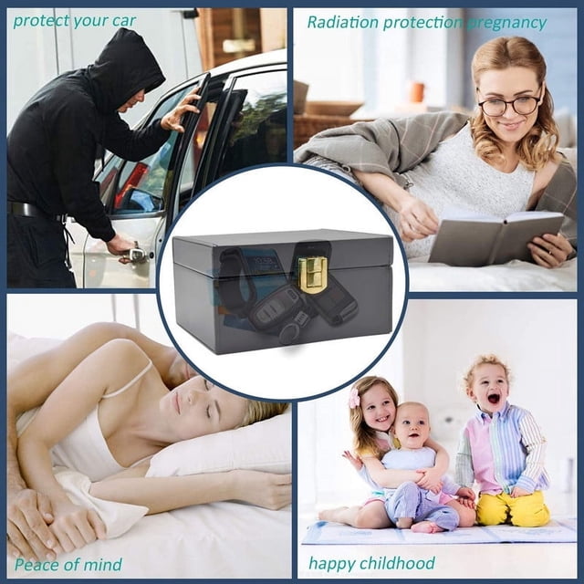 Télécommande d'Entrée Sans Clé, Boîte à Clés de Voiture Blindé RFID, Protection contre la Radiation, Étui de Sécurité, Rangement Sans Clé, Bouclier d'Entrée Sans Clé, Anti-Vol, Boîte de Sécurité Sans Clé, PENDANE, comme Montré