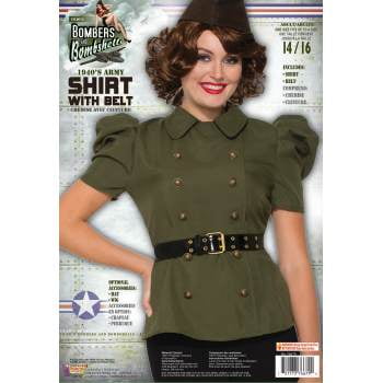 1940'S WOMAN'S ARMY SHIRT-GRN