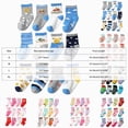 thumbnail image 3 of CAUYDY 3T 4T 5T Toddler Girls Socks Set 12PC Baby Kids Non-Slip Floor Socks Mid Cut for Fall Winter Spring Sizes 3-5 Years, 3 of 4